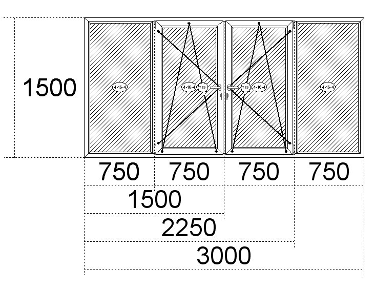 Стандартные окна ПВХ: размеры - высота и ширина Ивантеевка